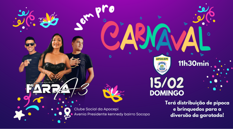 Domingo de Carnaval com muita animação na Apocepi