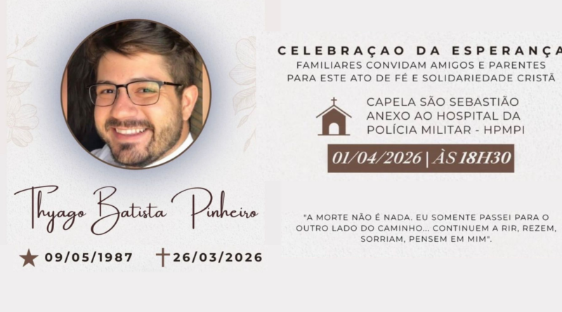 Convite para Missa de 7º Dia de Falecimento