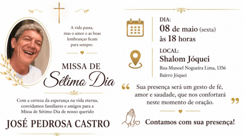 MISSA DE SÉTIMO DIA