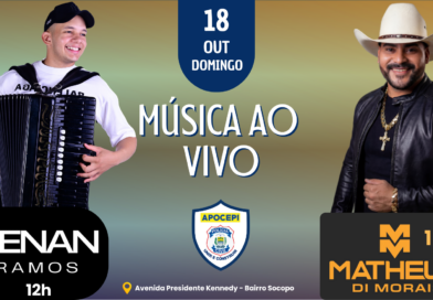 Domingo tem música ao vivo na APOCEPI